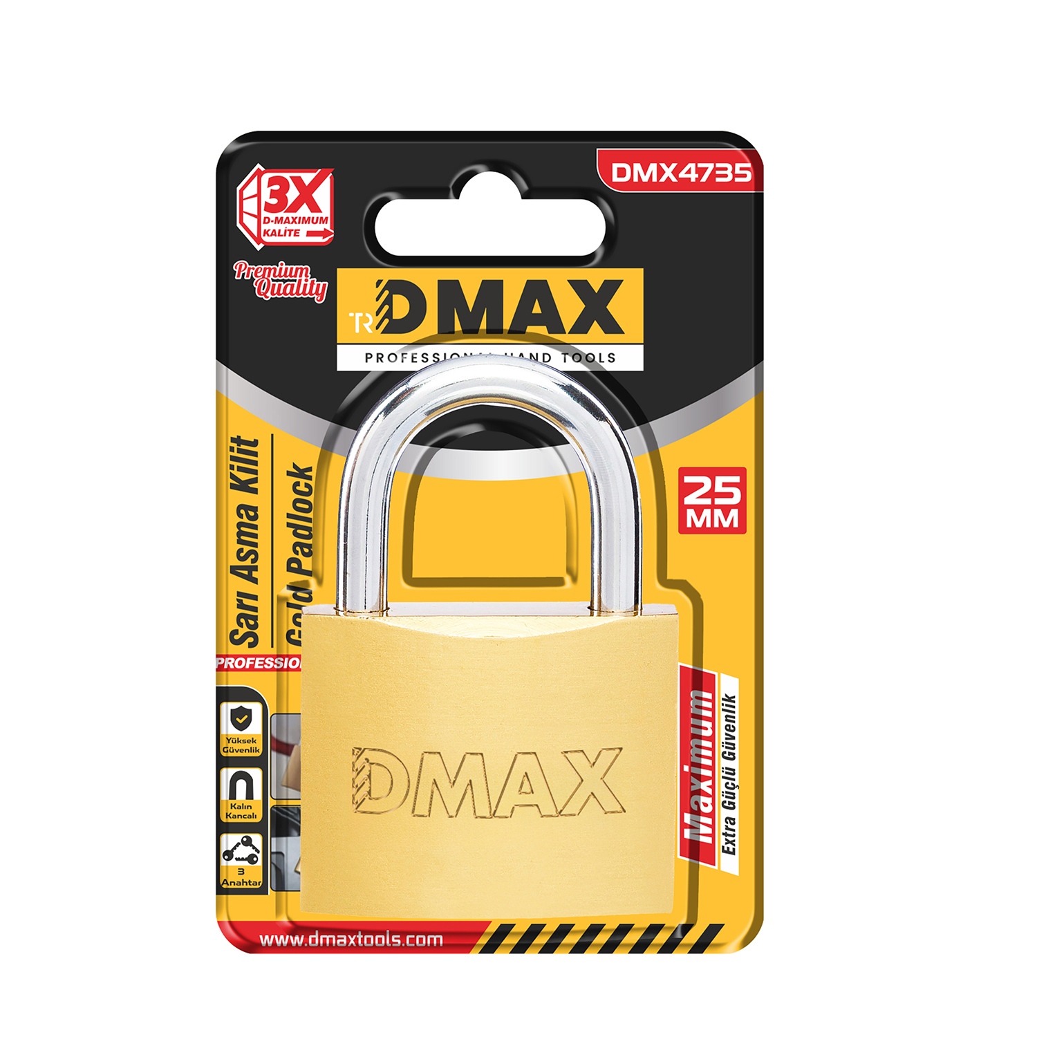 BLISTERLI ASMA KILIT SARI 25 MM