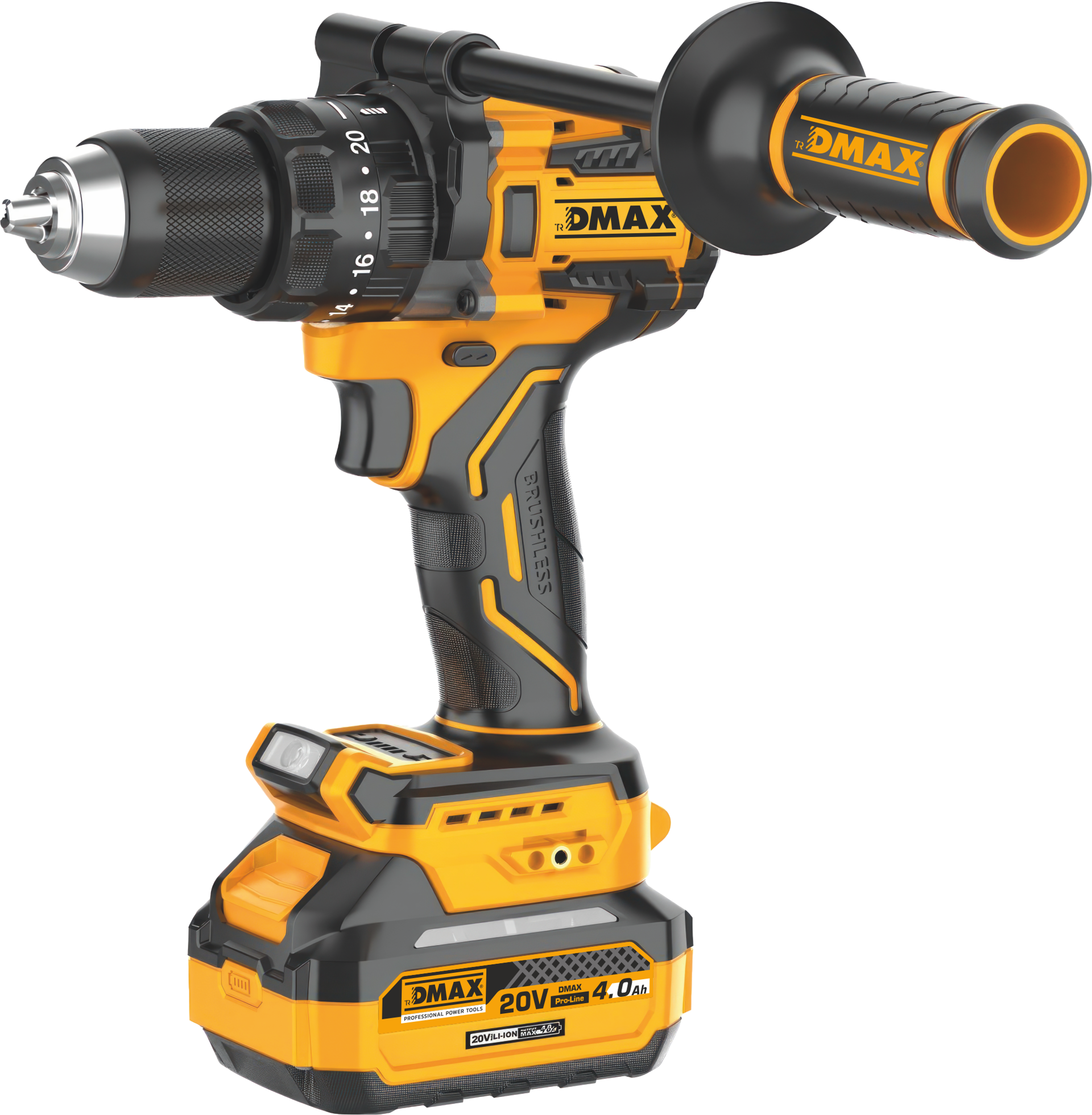 20V  4.0 AH AKÜLÜ DARBELİ MATKAP (KÖMÜRSÜZ MOTOR) 150NM