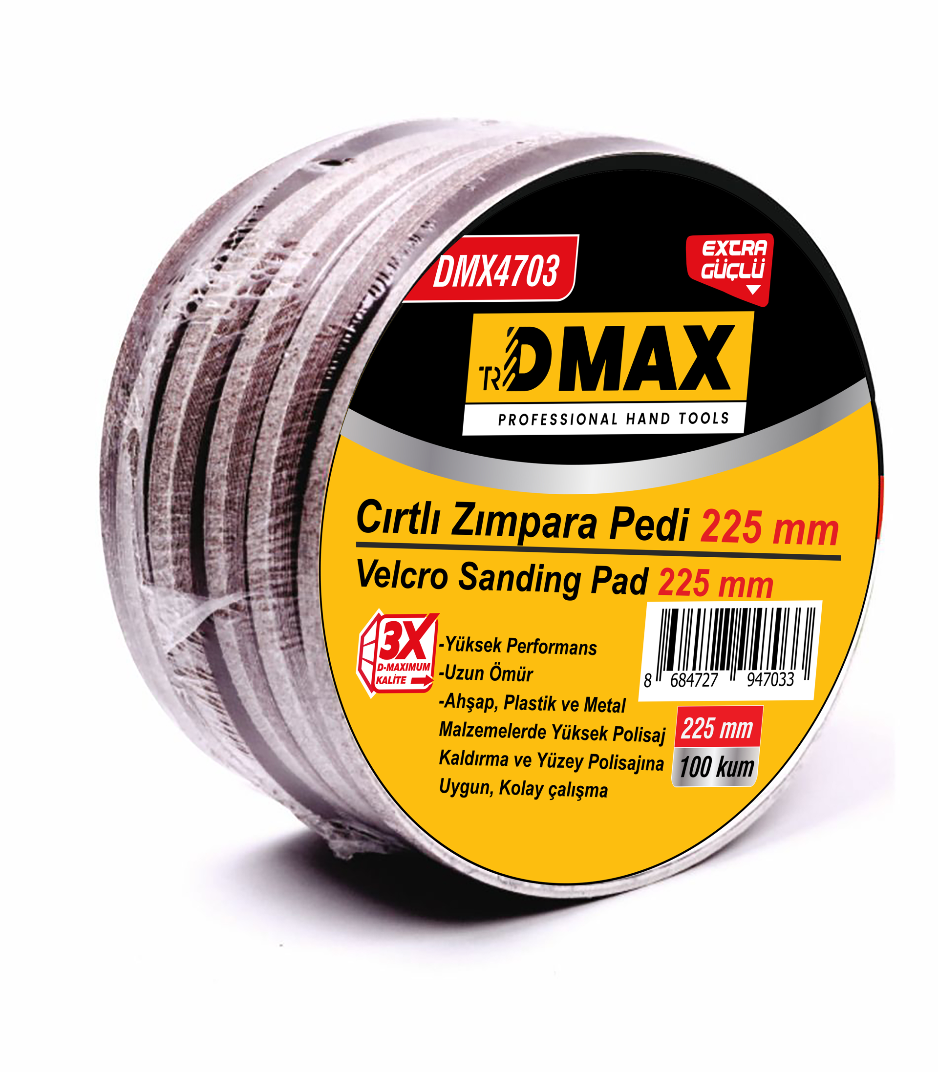 225MM X 100 KUM CIRTLI  ZIMPARA PEDI
