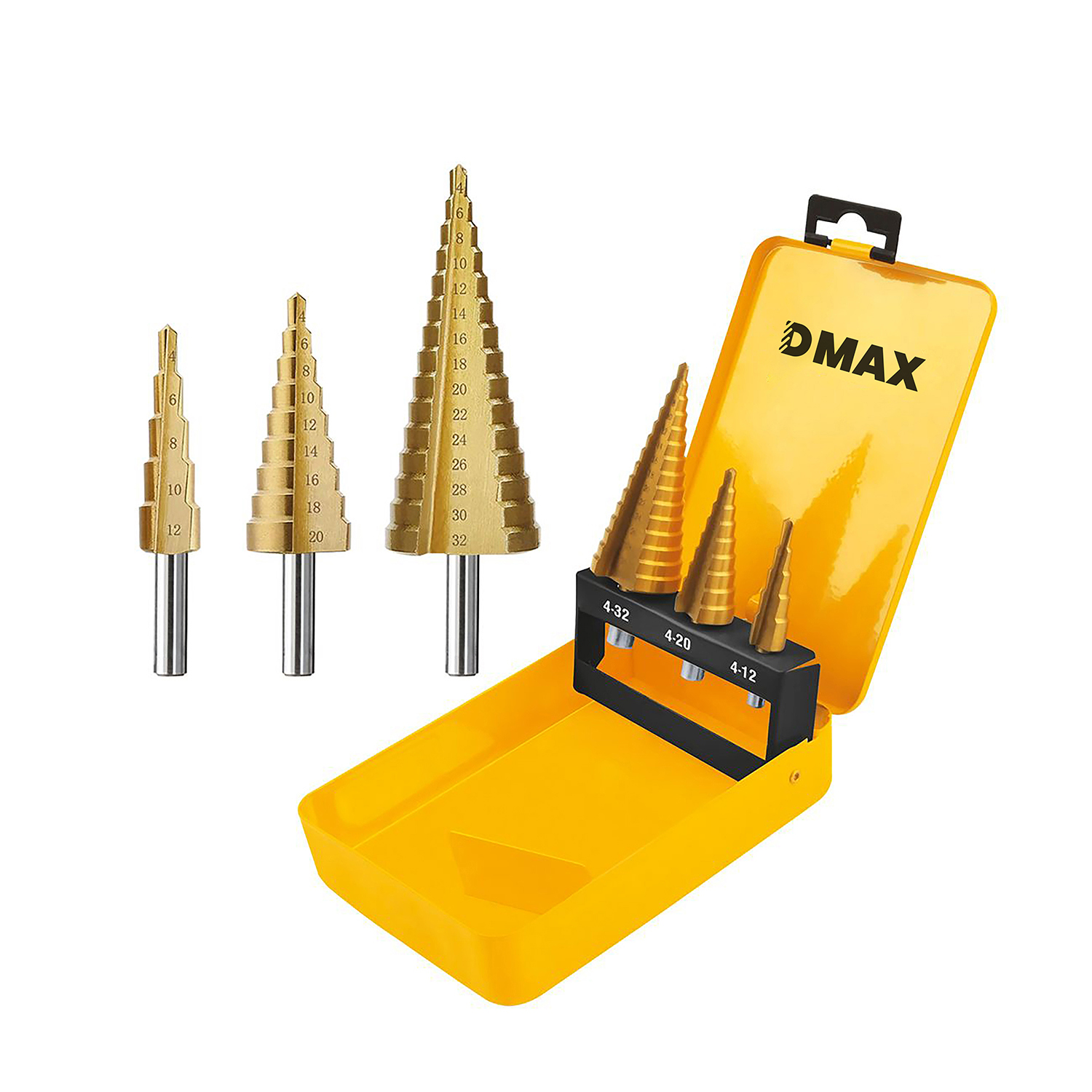 KADEMELİ MATKAP UCU SETİ 3LU SET 